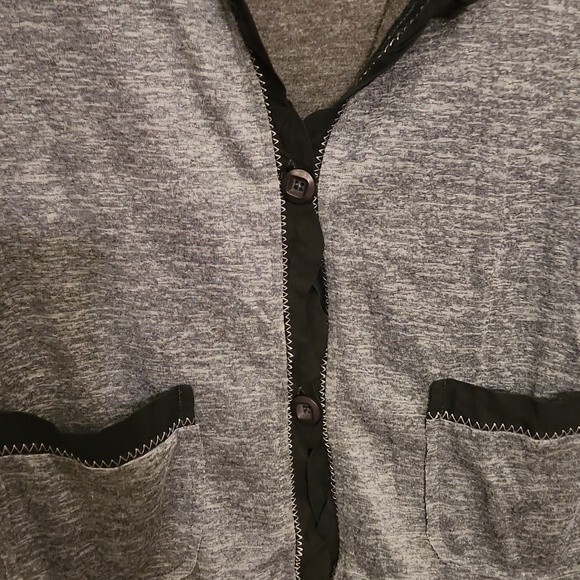 Miss Me Distressed Studded & Embellished Button-Up Gray Cardigan Size S - Picture 4 of 9